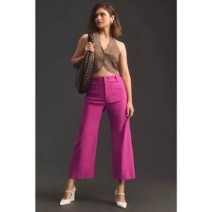 Anthropologie Maeve The Colette Cropped Wide-Leg Pants Size 26P